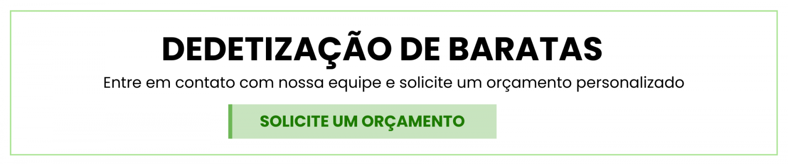 Dedetização de Baratas